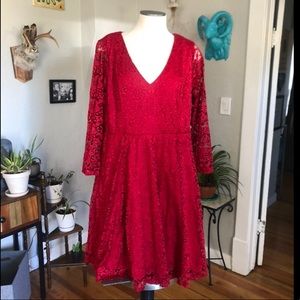 NWT torrid lacy red party dress!